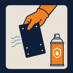 Nachbehandlung des Bruenieten Bleches